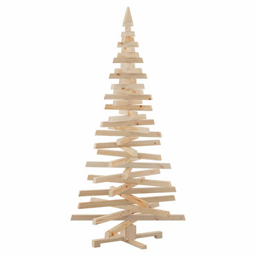 vidaXL Weihnachtsbäume mit Ständer Natur 180 cm Massivholz Kiefer