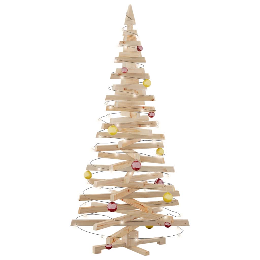 vidaXL Weihnachtsbäume mit Ständer Natur 180 cm Massivholz Kiefer