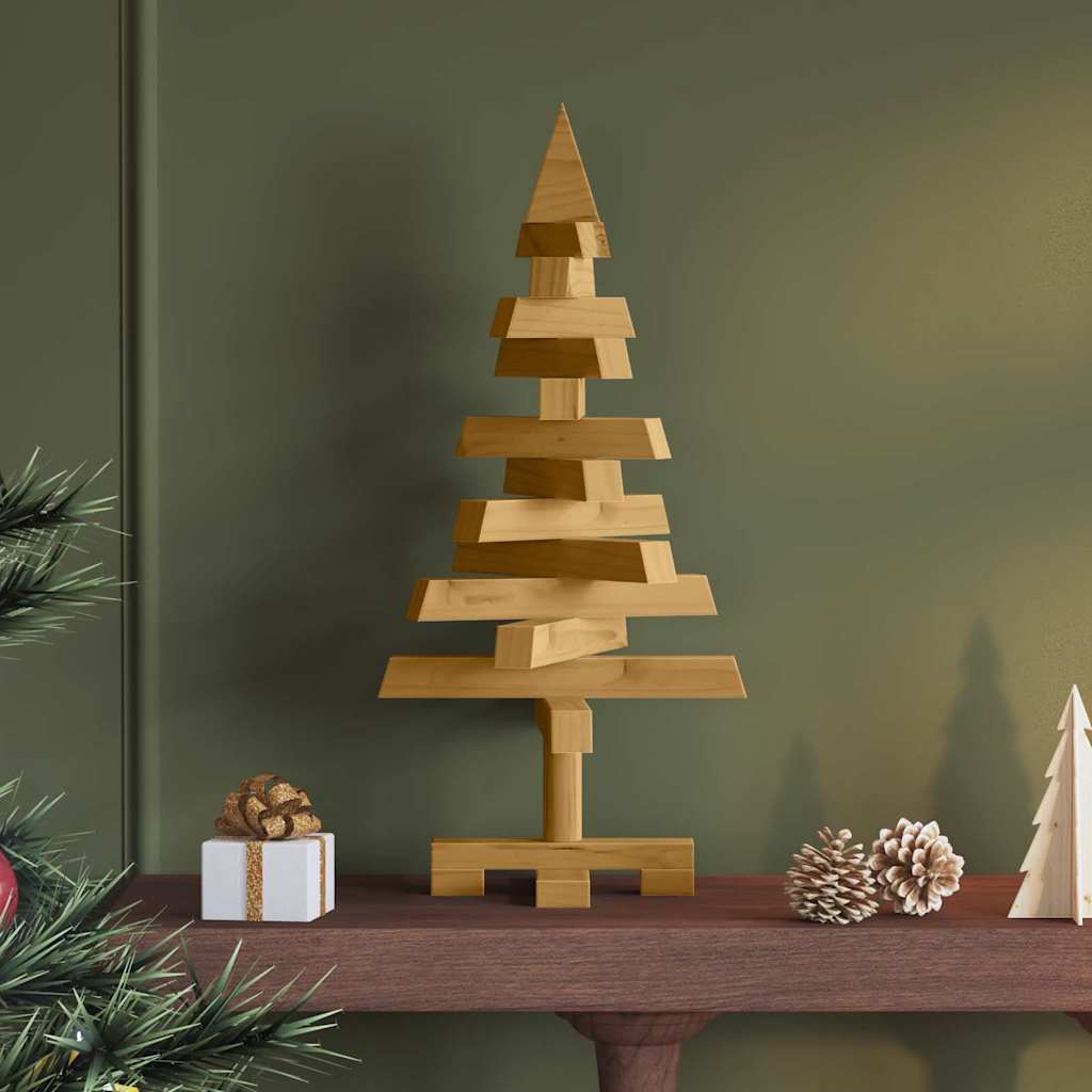 vidaXL Weihnachtsbäume mit Ständer Braun 60 cm Massivholz Kiefer