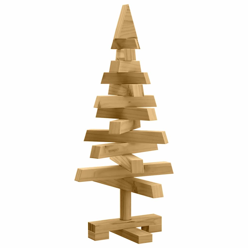 vidaXL Weihnachtsbäume mit Ständer Braun 60 cm Massivholz Kiefer