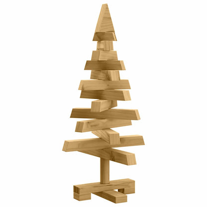 vidaXL Weihnachtsbäume mit Ständer Braun 60 cm Massivholz Kiefer