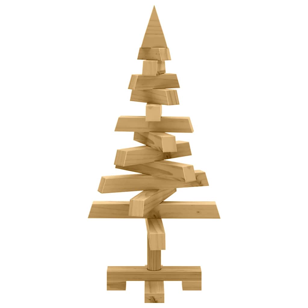 vidaXL Weihnachtsbäume mit Ständer Braun 60 cm Massivholz Kiefer