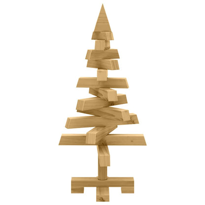 vidaXL Weihnachtsbäume mit Ständer Braun 60 cm Massivholz Kiefer