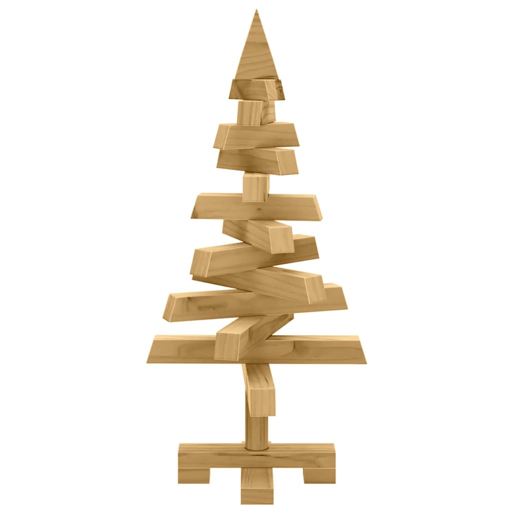 vidaXL Weihnachtsbäume mit Ständer Braun 60 cm Massivholz Kiefer