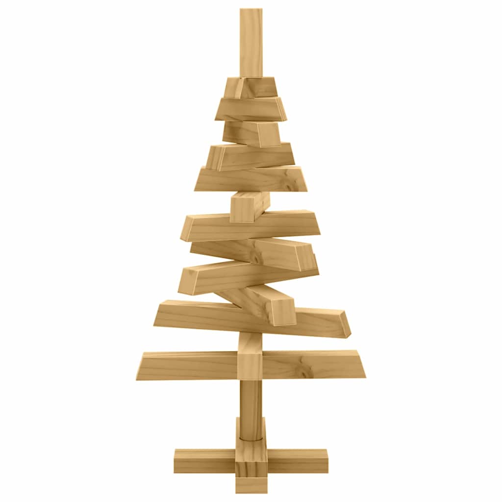 vidaXL Weihnachtsbäume mit Ständer Braun 60 cm Massivholz Kiefer