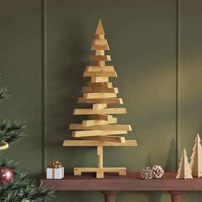 vidaXL Weihnachtsbäume mit Ständer Braun 90 cm Massivholz Kiefer