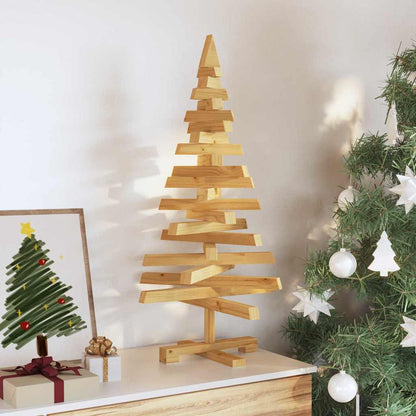 vidaXL Weihnachtsbäume mit Ständer Braun 90 cm Massivholz Kiefer