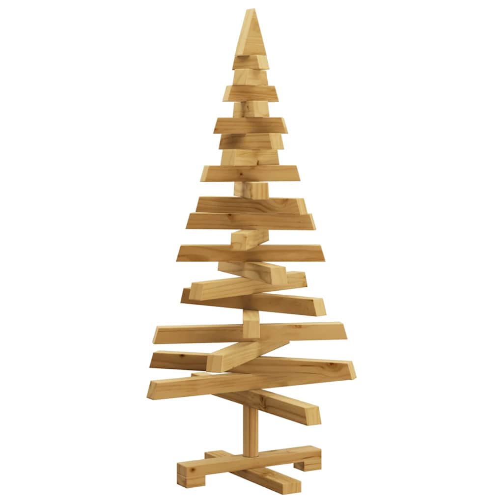 vidaXL Weihnachtsbäume mit Ständer Braun 90 cm Massivholz Kiefer