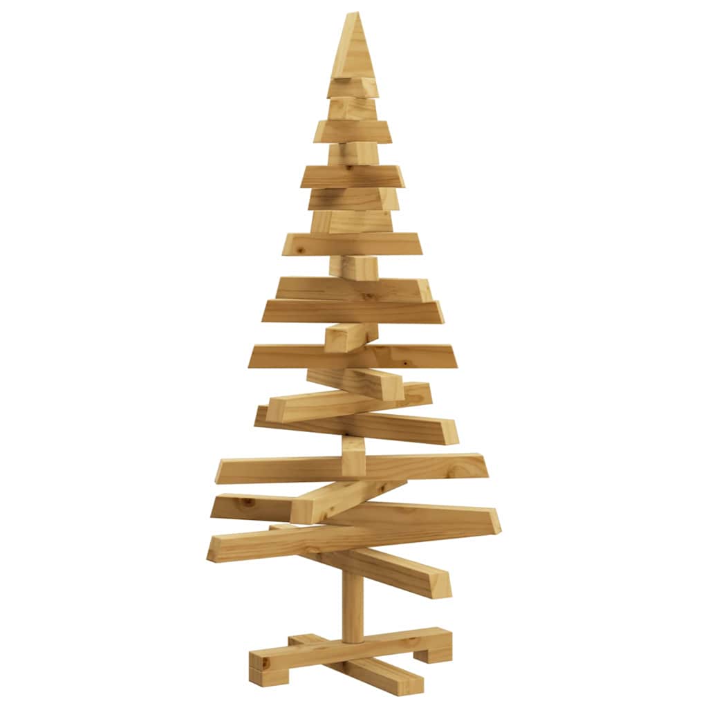 vidaXL Weihnachtsbäume mit Ständer Braun 90 cm Massivholz Kiefer