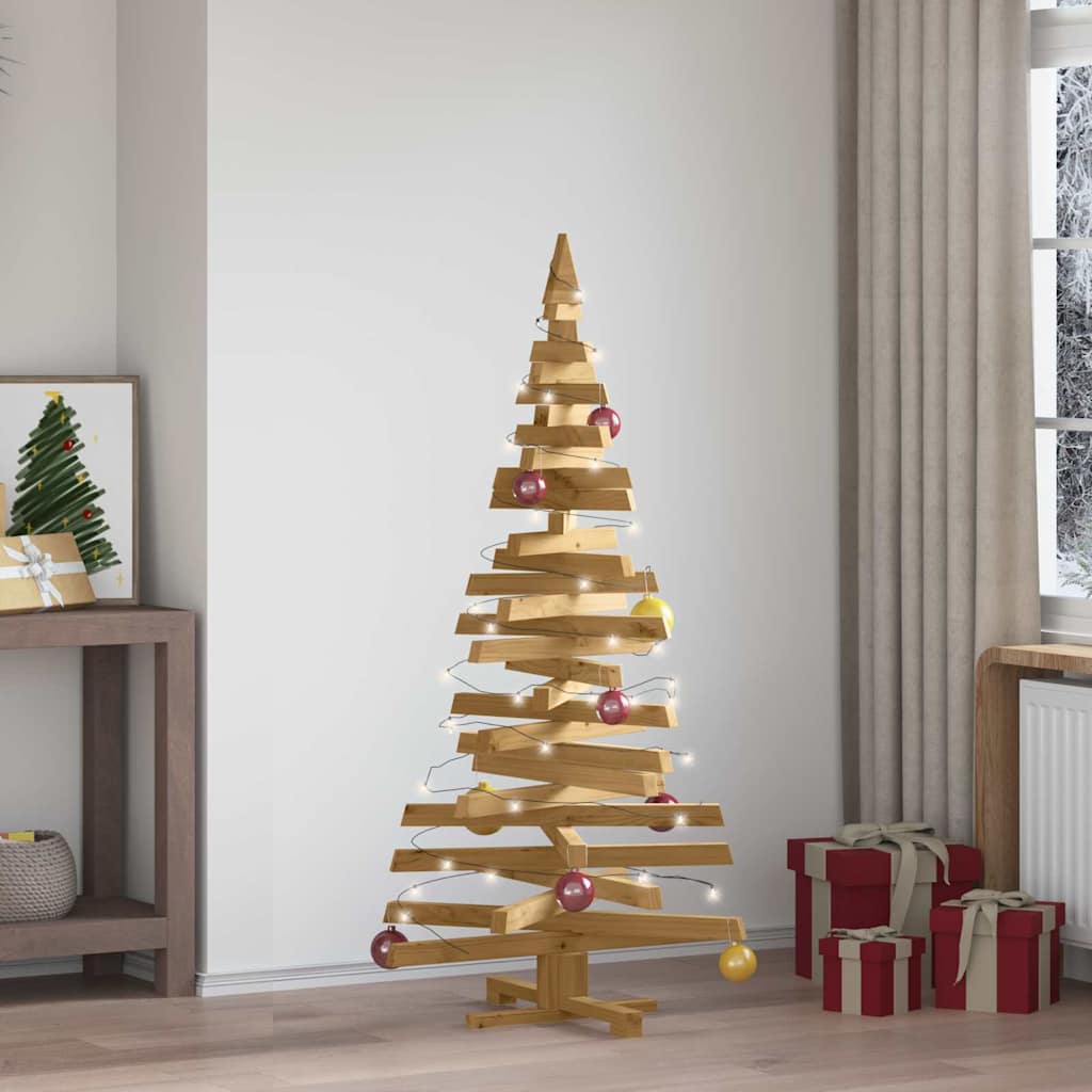 vidaXL Weihnachtsbäume mit Ständer Braun 150 cm Massivholz Kiefer