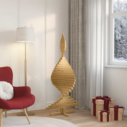 vidaXL Weihnachtsbäume mit Ständer Braun 150 cm Massivholz Kiefer
