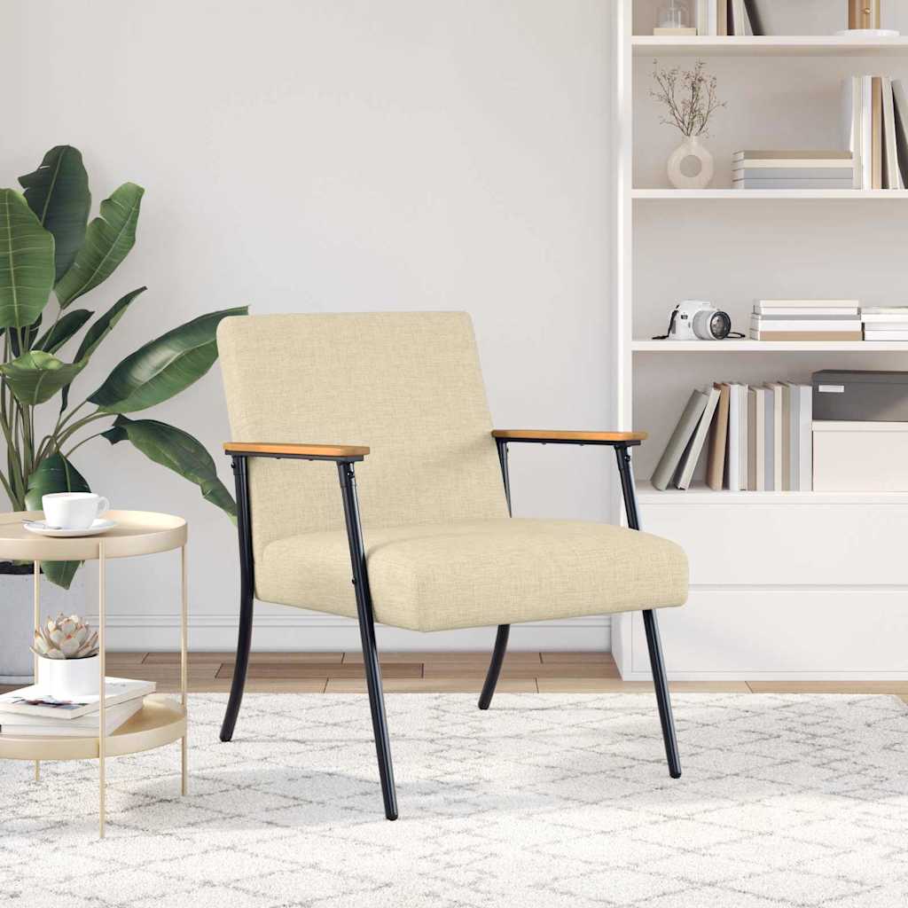 vidaXL Sessel Creme 59 x 75 x 78 cm Stoff
