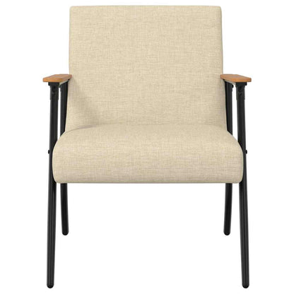 vidaXL Sessel Creme 59 x 75 x 78 cm Stoff