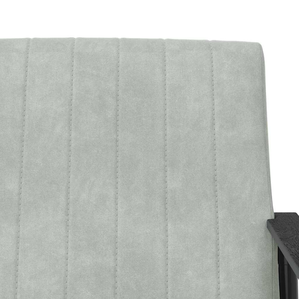 vidaXL Sessel Hellgrau 59 x 75 x 78 cm Samt