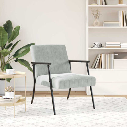 vidaXL Sessel Hellgrau 59 x 75 x 78 cm Samt