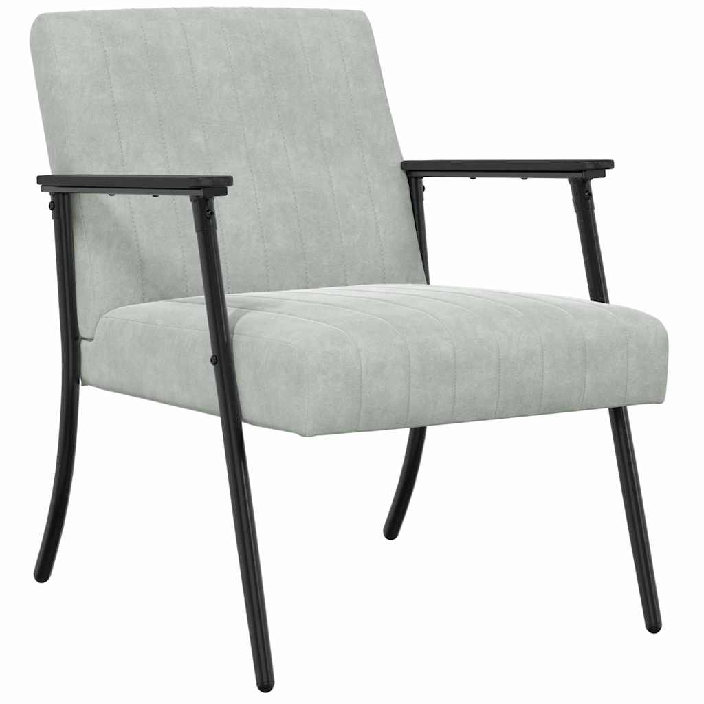 vidaXL Sessel Hellgrau 59 x 75 x 78 cm Samt