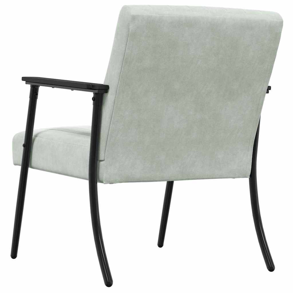 vidaXL Sessel Hellgrau 59 x 75 x 78 cm Samt