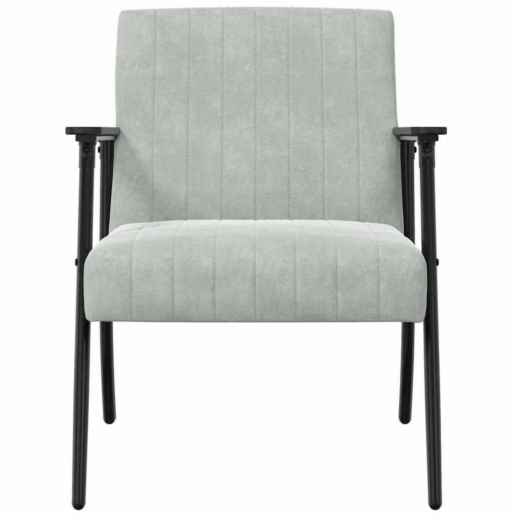 vidaXL Sessel Hellgrau 59 x 75 x 78 cm Samt