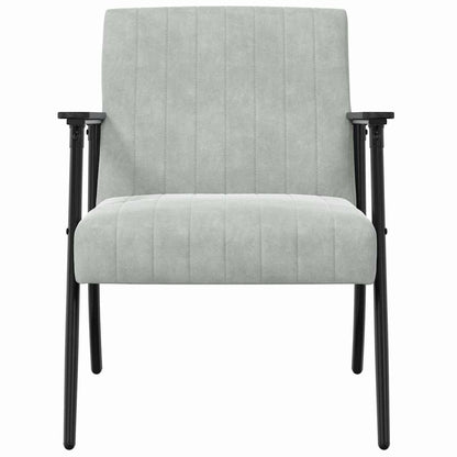 vidaXL Sessel Hellgrau 59 x 75 x 78 cm Samt