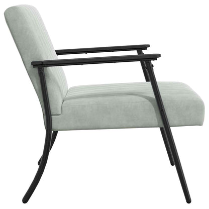 vidaXL Sessel Hellgrau 59 x 75 x 78 cm Samt