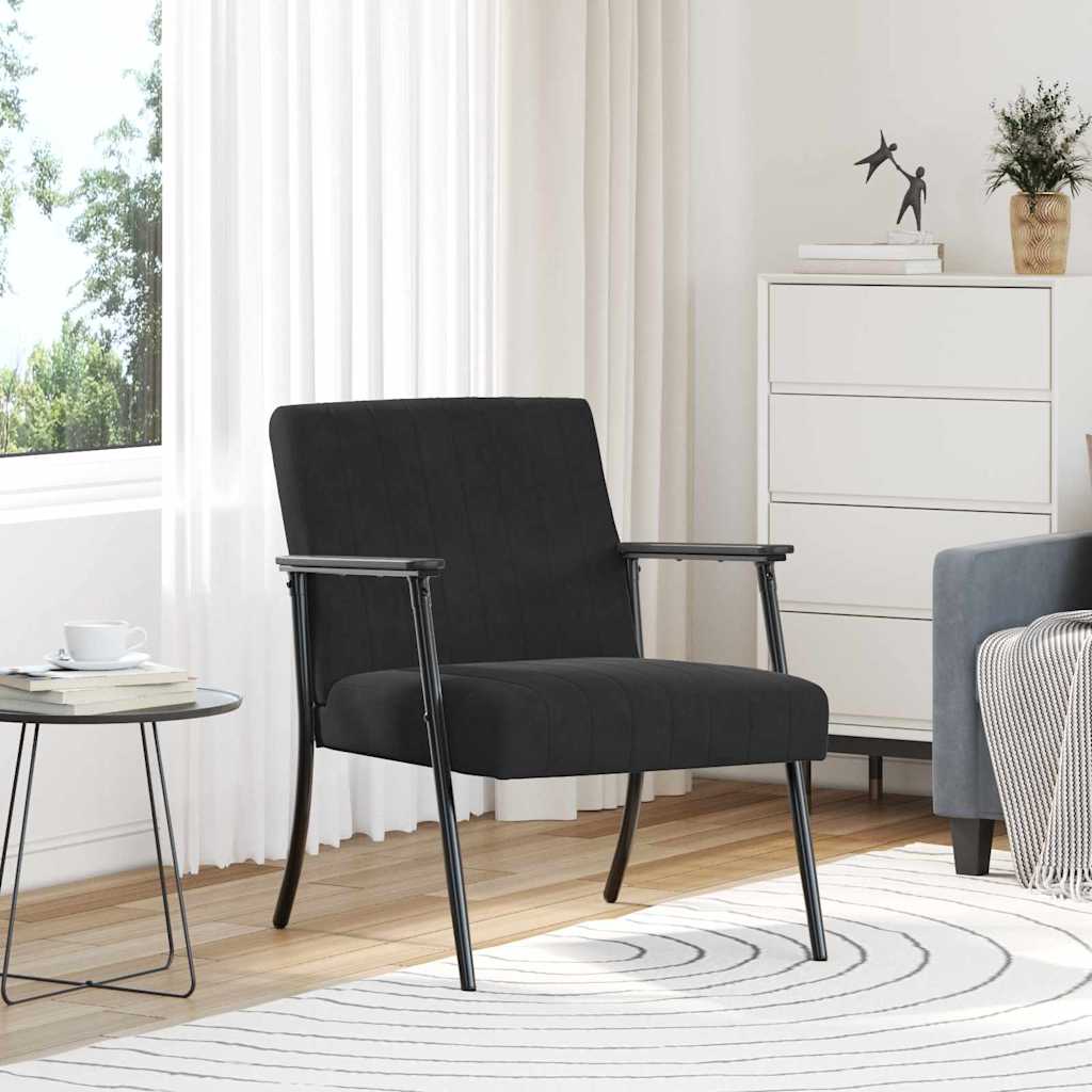 vidaXL Sessel Schwarz 59 x 75 x 78 cm Samt
