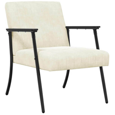 vidaXL Sessel Creme 59 x 75 x 78 cm Samt