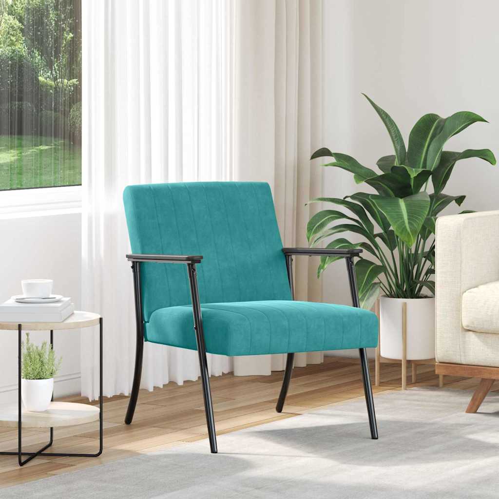 vidaXL Sessel Türkis 59 x 75 x 78 cm Samt