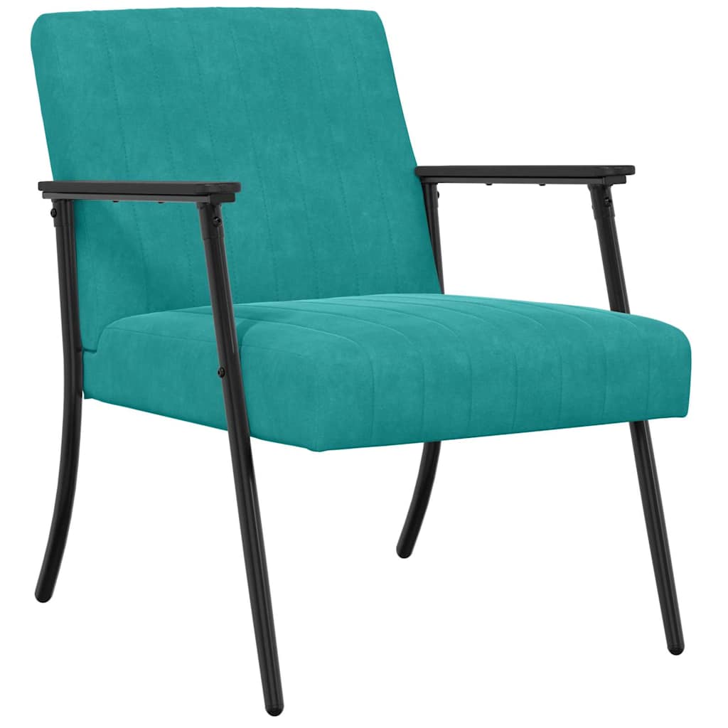 vidaXL Sessel Türkis 59 x 75 x 78 cm Samt