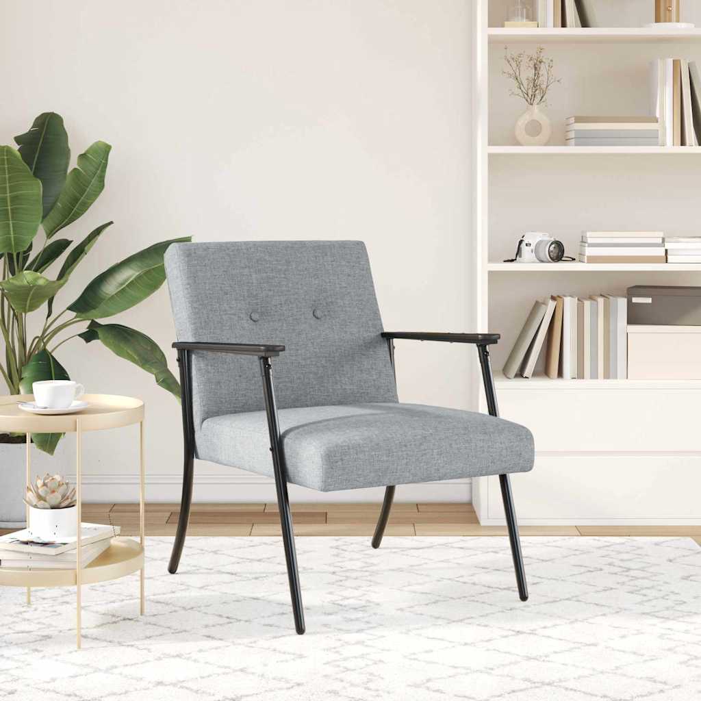 vidaXL Sessel Hellgrau 59 x 75 x 78 cm Stoff