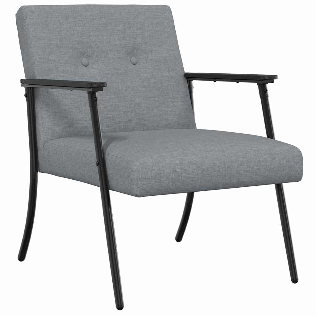 vidaXL Sessel Hellgrau 59 x 75 x 78 cm Stoff