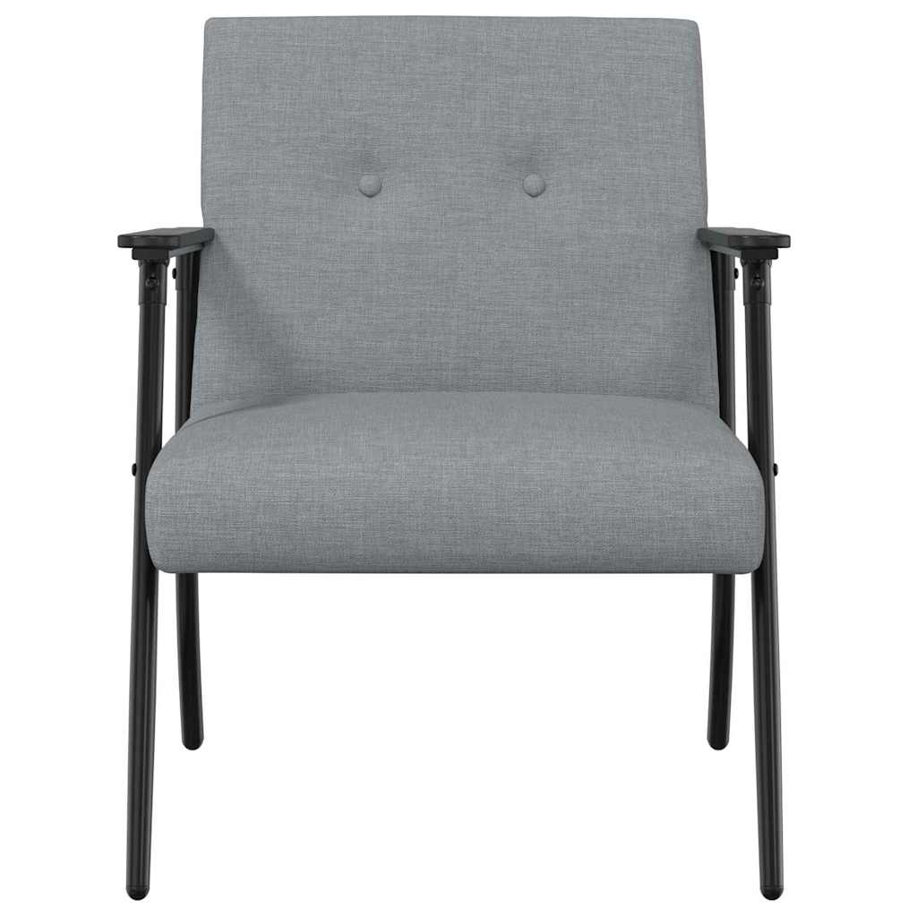 vidaXL Sessel Hellgrau 59 x 75 x 78 cm Stoff