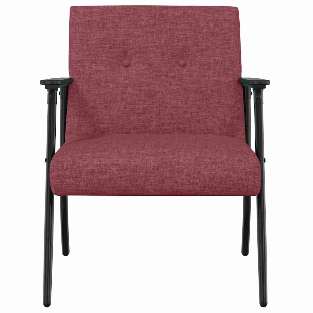 vidaXL Sessel Weinrot 59 x 75 x 78 cm Stoff