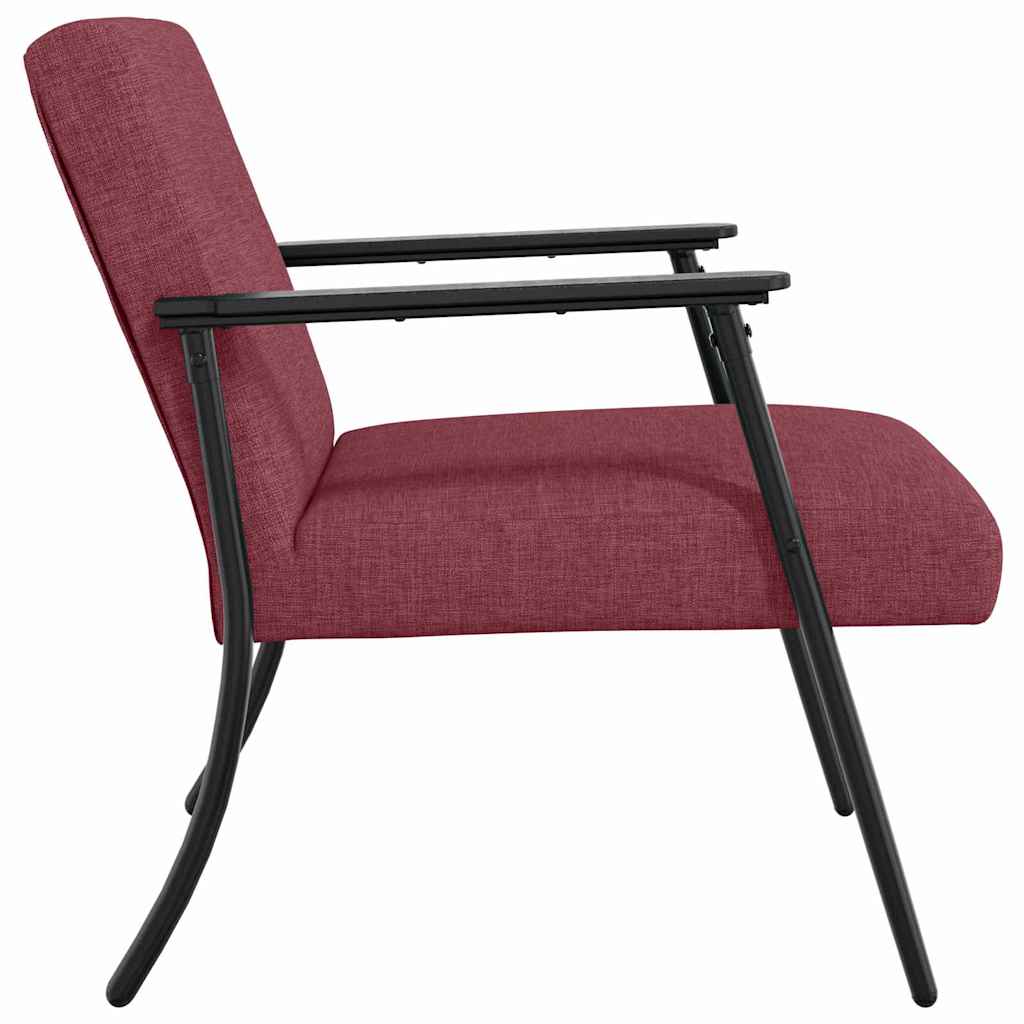 vidaXL Sessel Weinrot 59 x 75 x 78 cm Stoff