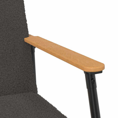 vidaXL Sessel Dunkelgrau 59 x 75 x 78 cm Lockiger wollähnlicher Stoff