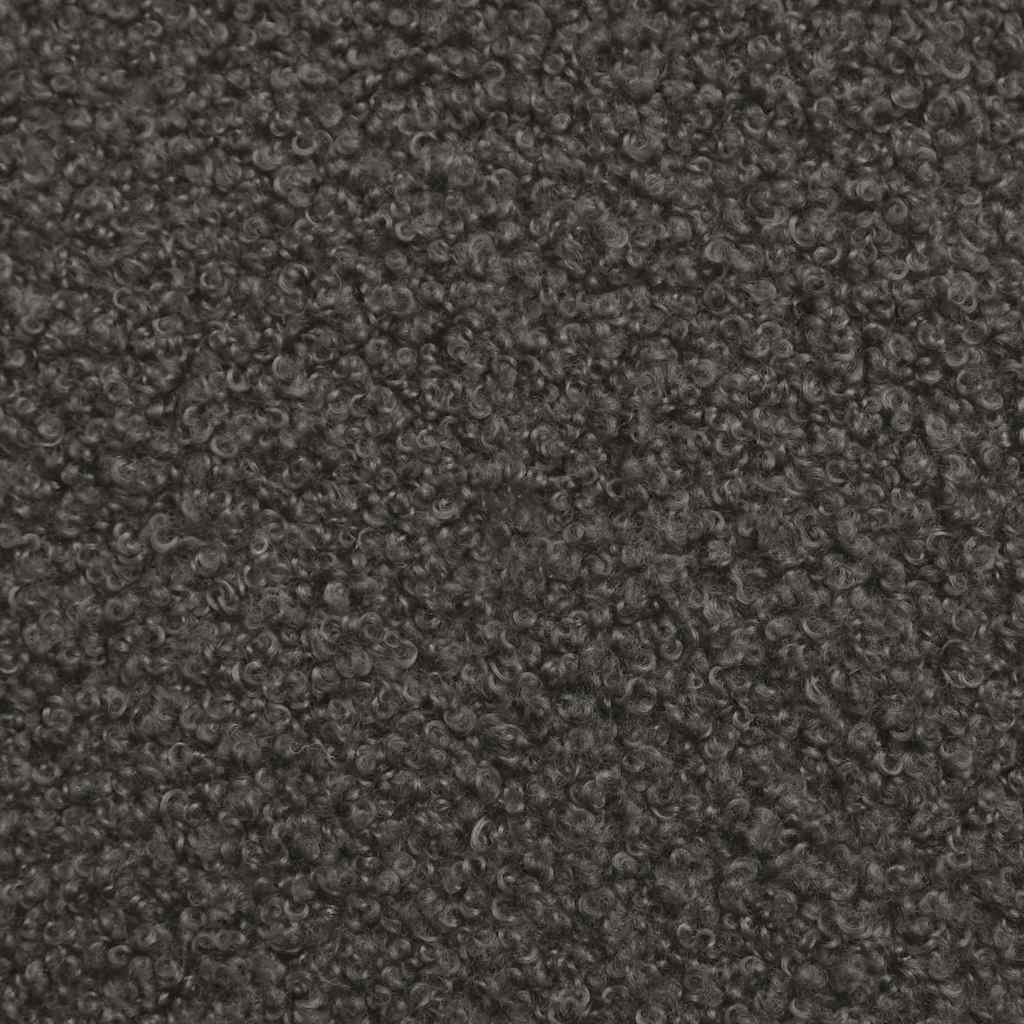 vidaXL Sessel Dunkelgrau 59 x 75 x 78 cm Lockiger wollähnlicher Stoff