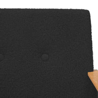 vidaXL Sessel Schwarz 59 x 75 x 78 cm Lockiger wollähnlicher Stoff