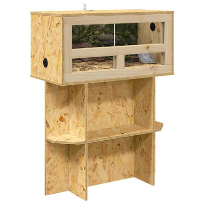 Terrarienbasis mit Regal Braun 60 x 30 x 50 cm OSB