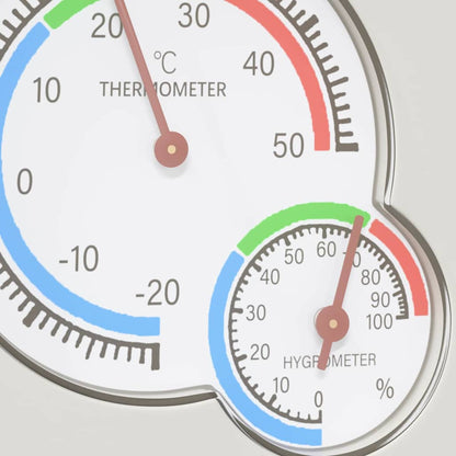 Thermo-Hygrometer Weiß 7,5 x 7,5 x 1,2 cm ABS