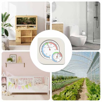 Thermo-Hygrometer Weiß 7,5 x 7,5 x 1,2 cm ABS