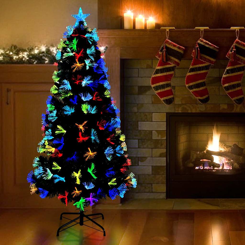 Künstlicher Weihnachtsbaum mit 120 LEDs Grün 120 cm PVC