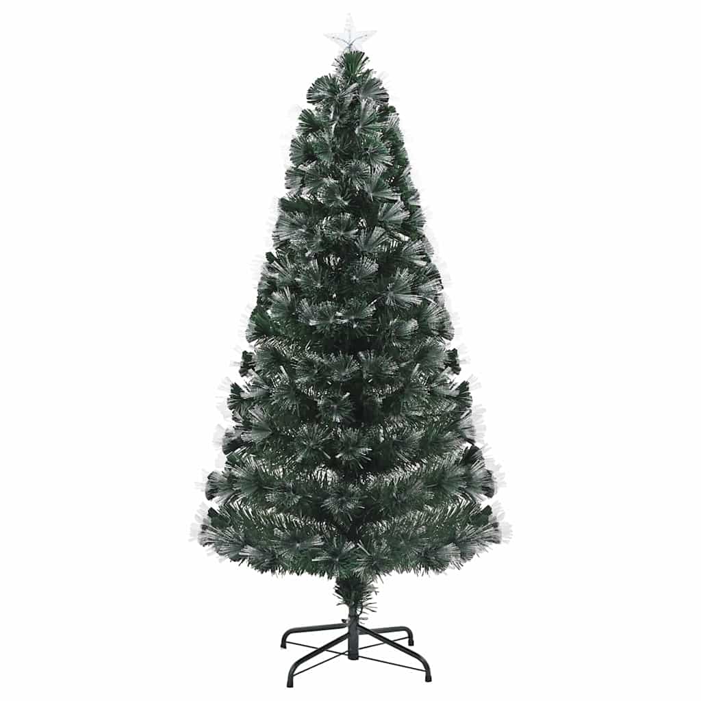 Künstlicher Weihnachtsbaum mit 120 LEDs Grün 120 cm PVC