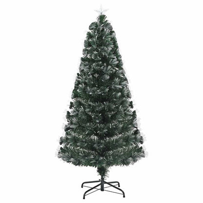 Künstlicher Weihnachtsbaum mit 120 LEDs Grün 120 cm PVC