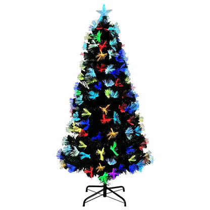 Künstlicher Weihnachtsbaum mit 120 LEDs Grün 120 cm PVC