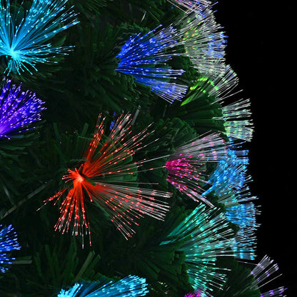 Künstlicher Weihnachtsbaum mit 210 LEDs Grün 180 cm PVC