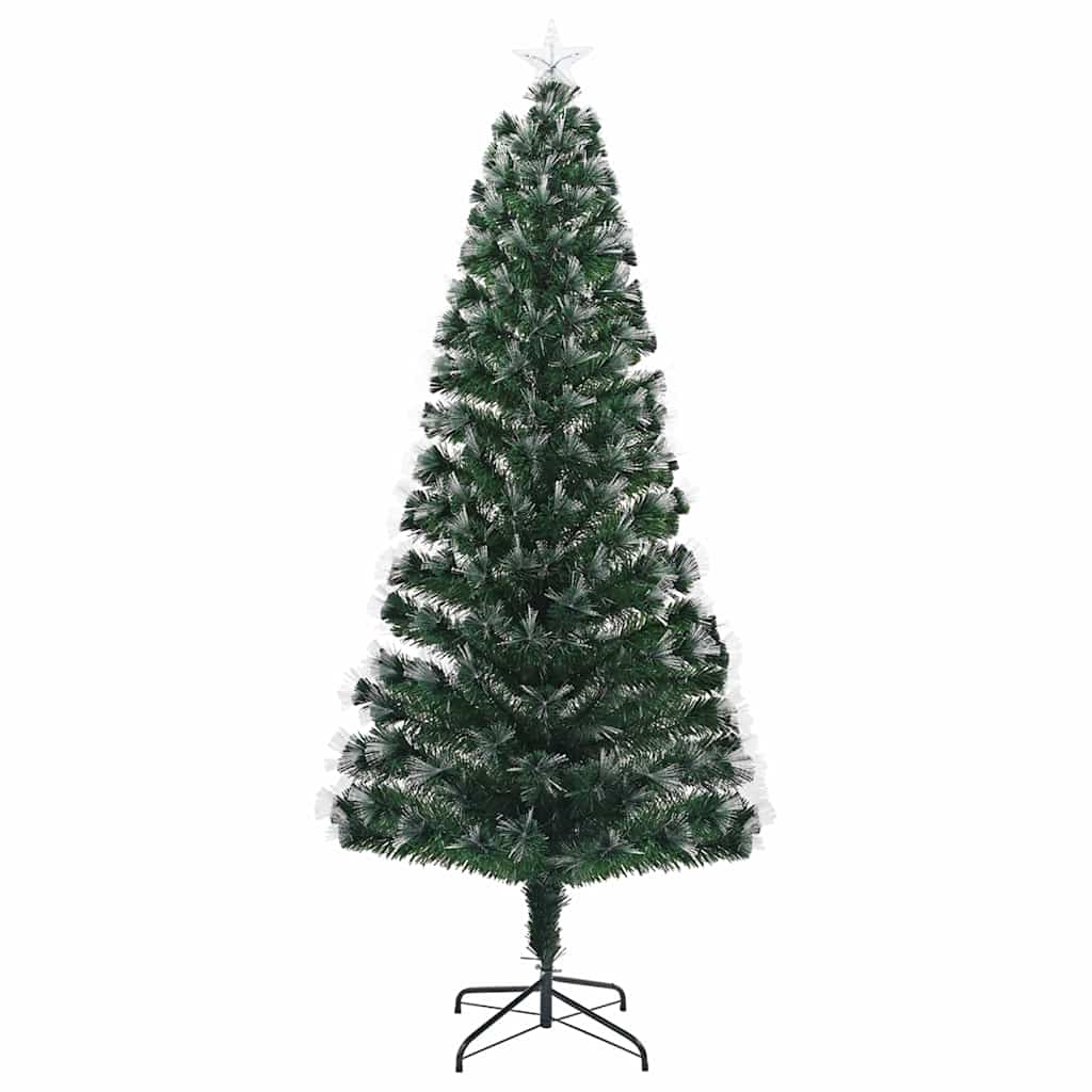 Künstlicher Weihnachtsbaum mit 250 LEDs Grün 210 cm PVC