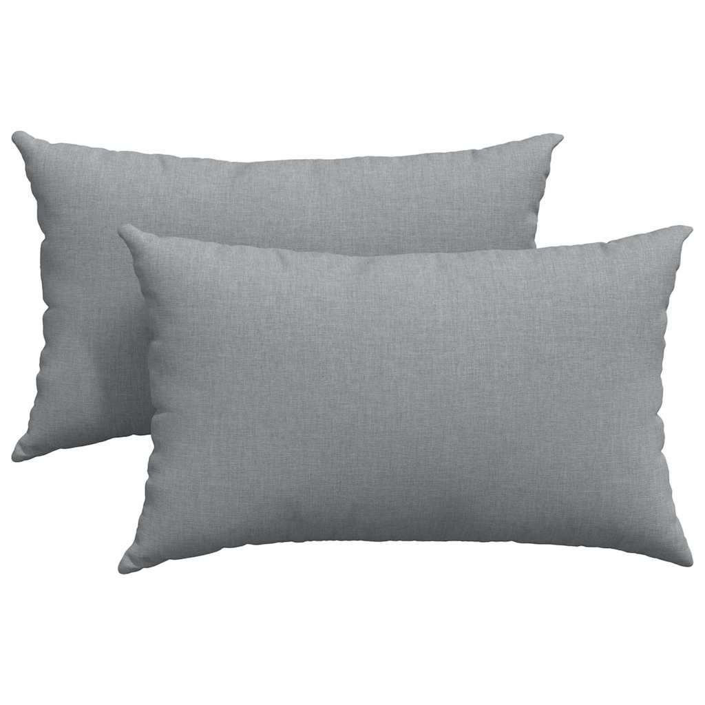 vidaXL Sofakissen 2 Stück Hellgrau 50 x 30 cm Stoff