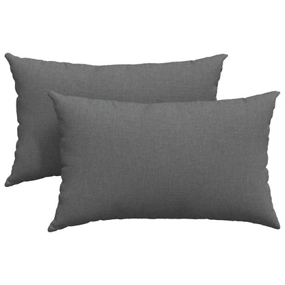 vidaXL Sofakissen 2 pcs Dunkelgrau 50 x 30 cm Stoff