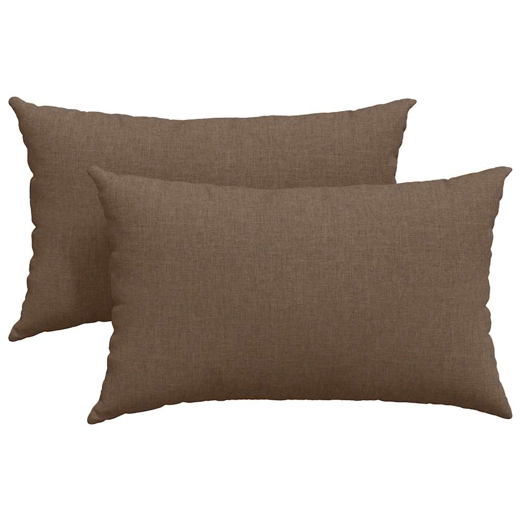 vidaXL Sofakissen 2 pcs Braun 50 x 30 cm Stoff