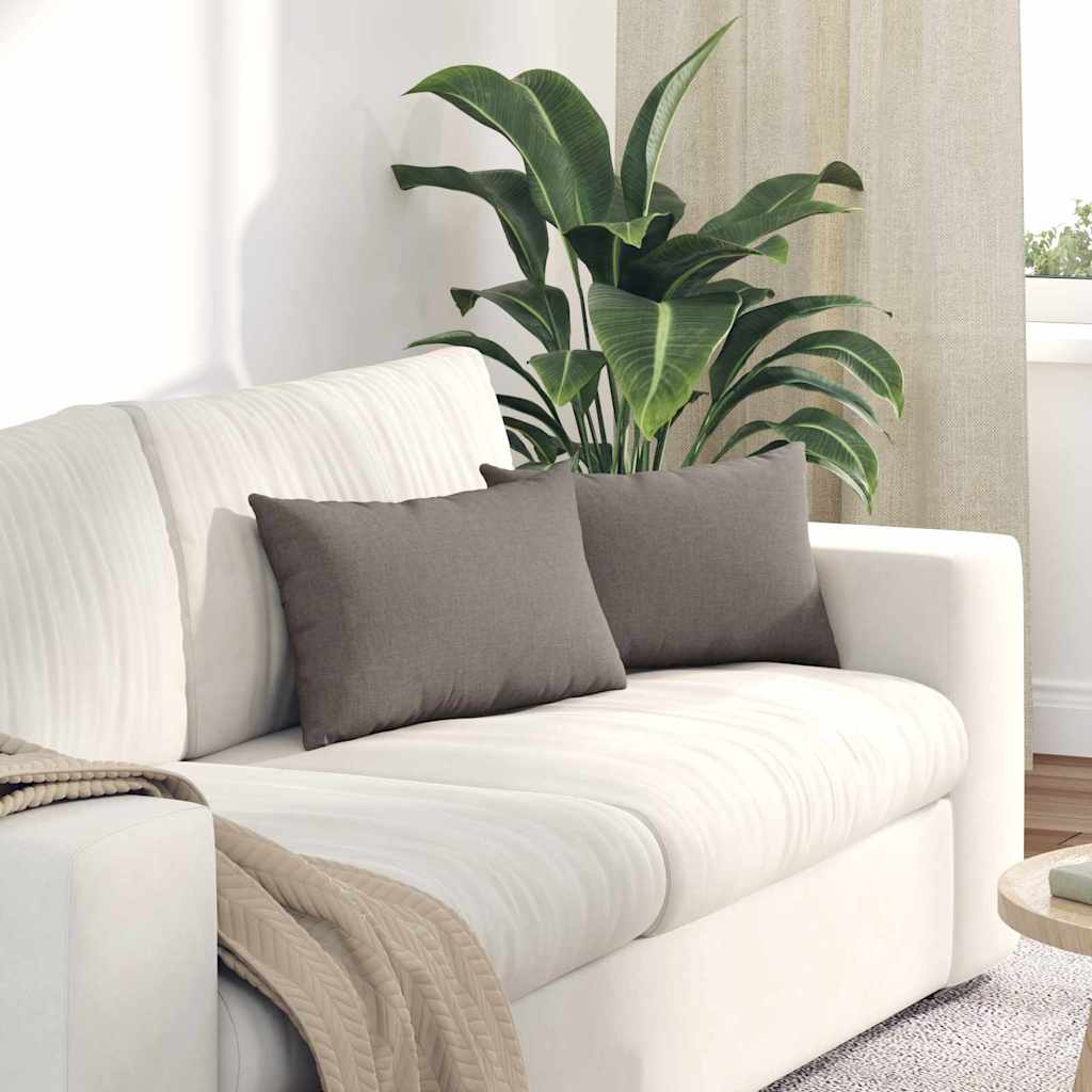 vidaXL Sofakissen 2 pcs Taupe 50 x 30 cm Stoff
