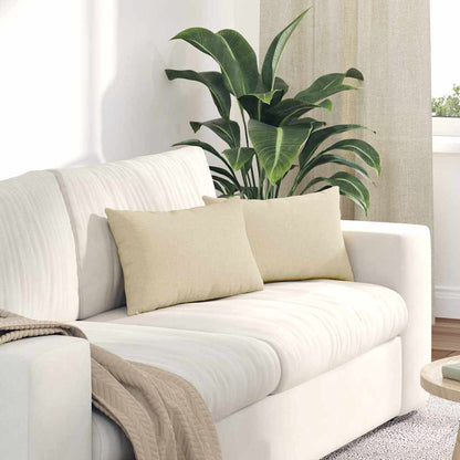 vidaXL Sofakissen 2 pcs Creme 50 x 30 cm Stoff